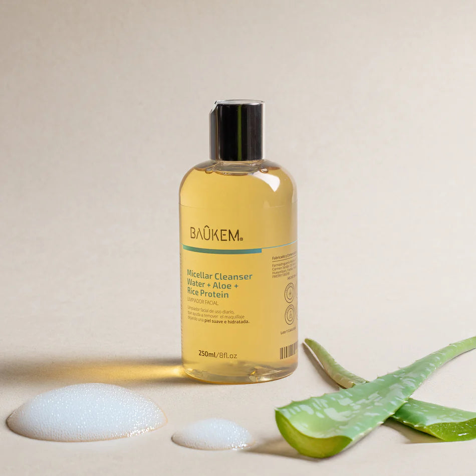 Baukem Micellar Cleanser Water + Aloe + Rice Protein 250 ml