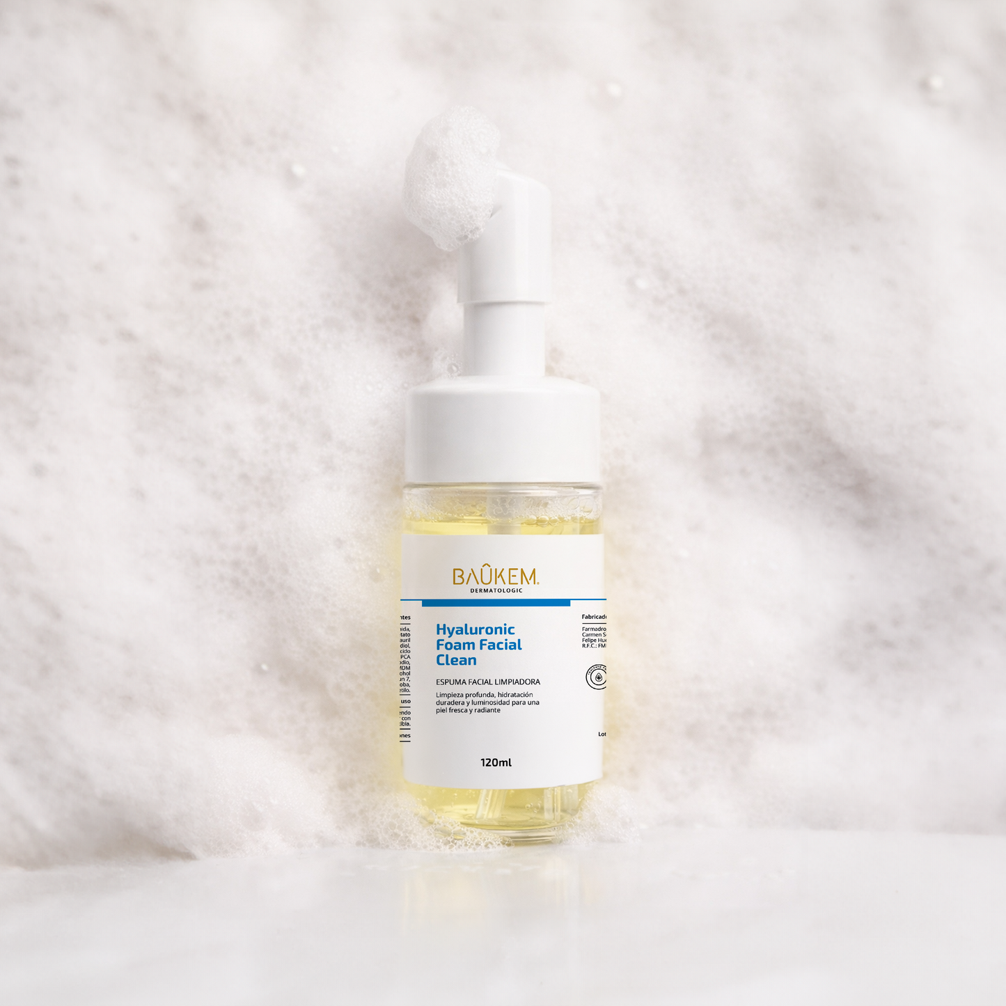 Baukem Hyaluronic Foam Facial Clean con Cepillo 120ml