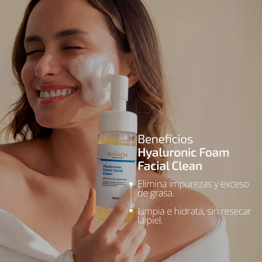 Baukem Hyaluronic Foam Facial Clean con Cepillo 120ml
