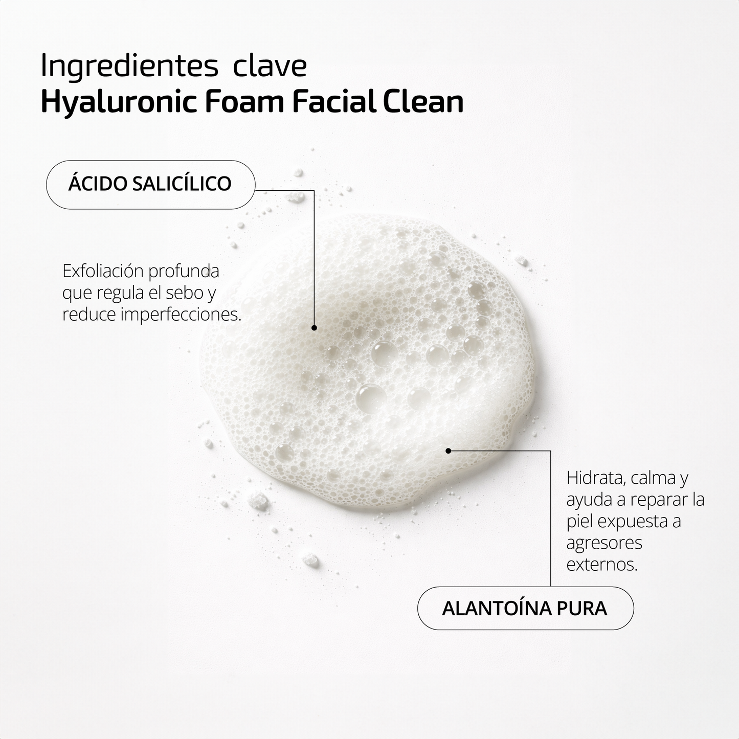 Baukem Hyaluronic Foam Facial Clean con Cepillo 120ml